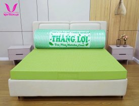 Giá Nệm 100% Cao Su Thiên Nhiên Thắng Lợi Tea Plus Matcha Cool 1m6