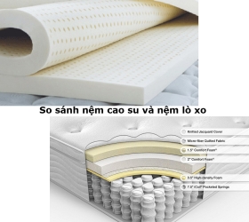 So sánh nệm lò xo và nệm cao su – loại nào tốt hơn?