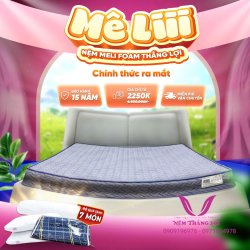 Nệm MELI Foam Thắng Lợi-Nệm Êm Ái, Đàn Hồi, Nâng Đỡ Cơ Thể Tốt