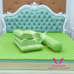 Gối Nằm 100% Cao Su Thiên Nhiên Thắng Lợi Điều Hoà Matcha Cool