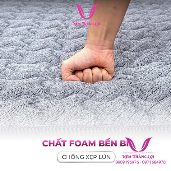 Nệm MELI Foam Thắng Lợi-Nệm Êm Ái, Đàn Hồi, Nâng Đỡ Cơ Thể Tốt