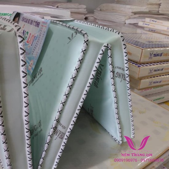 Nệm Cao Su Hoạt Tính Gấp 3 Thắng Lợi - Hàng Chính Hãng - Bảo Hành 15 Năm Về Sụt Lún