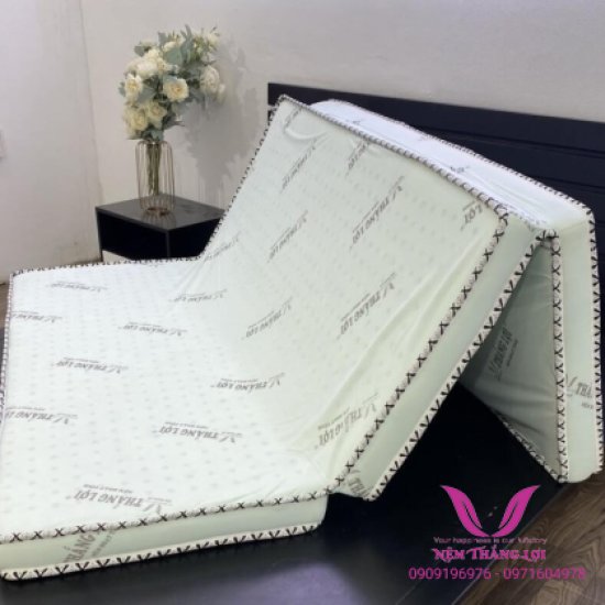 Nệm Cao Su Hoạt Tính Gấp 3 Thắng Lợi - Hàng Chính Hãng - Bảo Hành 15 Năm Về Sụt Lún