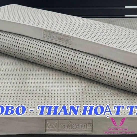 (5P) Nệm 100% Cao Su Thiên Nhiên Thắng Lợi Bo Bo-Than Hoạt Tính 